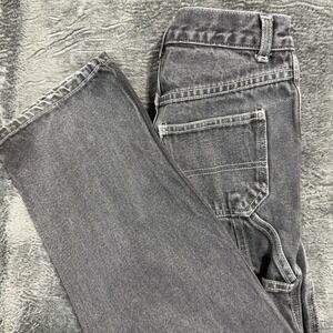 Charles Klein Boys Carpenter Jeans Faded Black Size 10 Slim 100% Cotton Painter